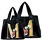Wrapables Large & Small Nylon Reusable Grocery Bags, Initial Letter Tote Gift Bag for Wedding, Set of 2, Letter M